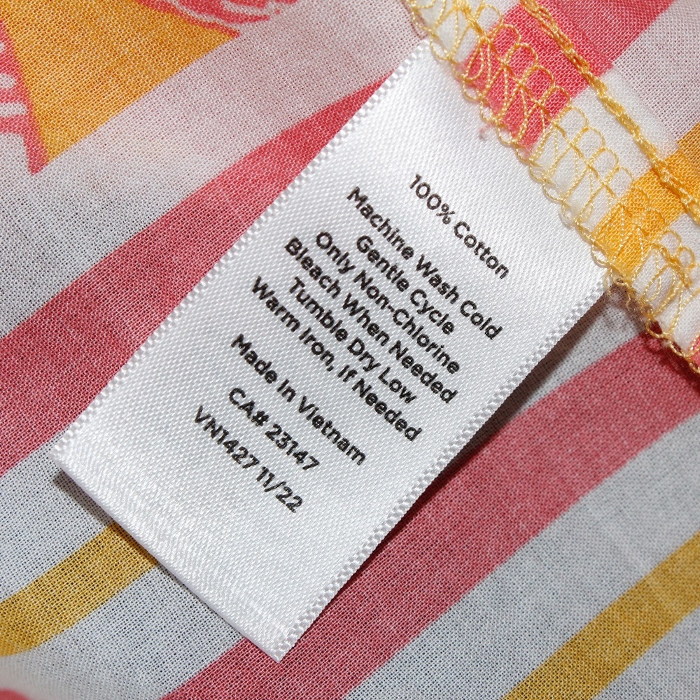 Talbots Island Pineapple Ruffle Trim Shell - Picture 16 of 16